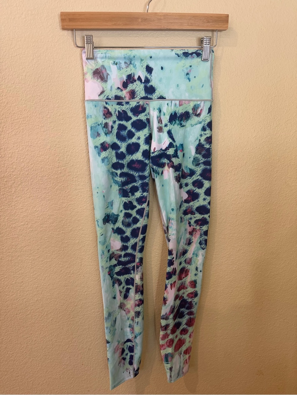 Rado Mint & Navy Leopard Print Leggings